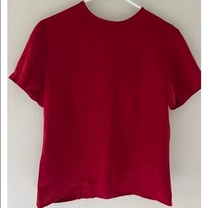 Vintage Chaus 100% Silk Red Top - Size 10 - Circa 90’s - Like new